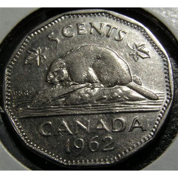 Elizabeth II - 5 Cents 1962. MS-60 ; UNC. Canadian Coin - Image 2