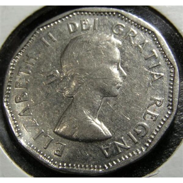 Elizabeth II - 5 Cents 1962. MS-60 ; UNC. Canadian Coin