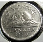 Elizabeth II - 5 Cents 1979. MS-60 ; UNC. Canadian Coin - Image 2