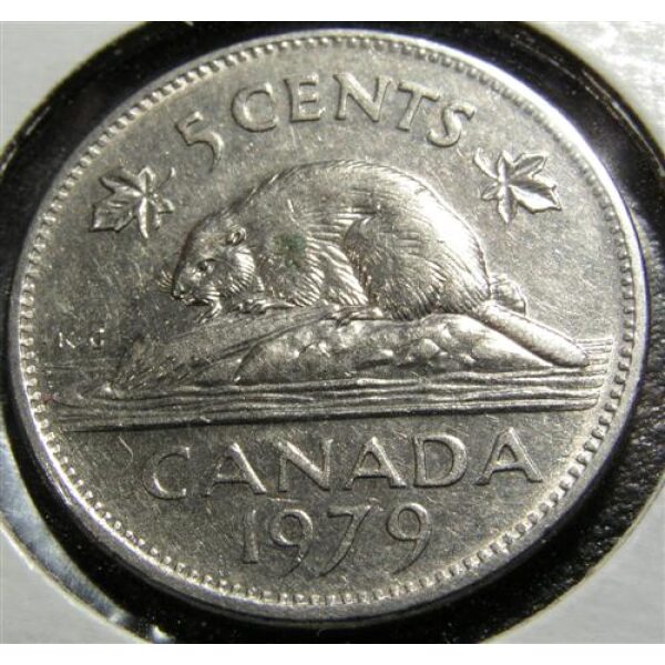 Elizabeth II - 5 Cents 1979. MS-60 ; UNC. Canadian Coin - Image 2