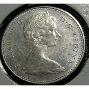 Elizabeth II - 10 Cents 1967. MS-63 ; UNC. Silver Canadian Coins