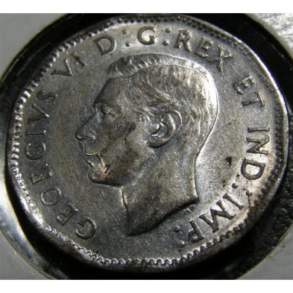 George VI - 5 Cents 1945. XF-40. Canadian Coin