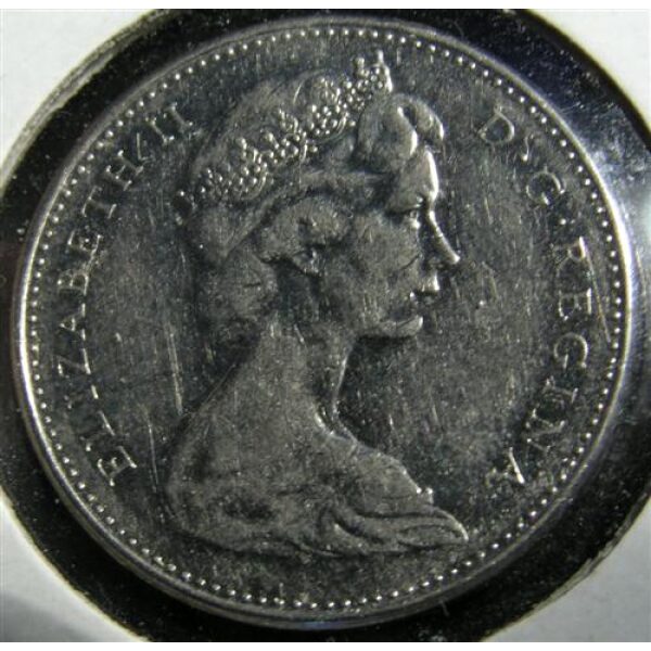 Elizabeth II - 5 Cents 1965. MS-60 ; UNC. Canadian Coin