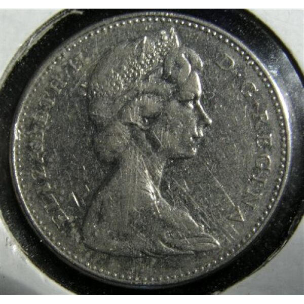 Elizabeth II - 5 Cents 1968. MS-60 ; UNC. Canadian Coin