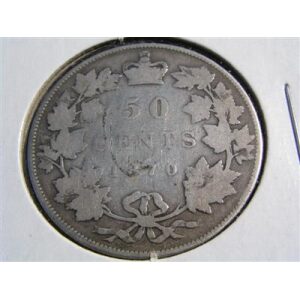 Victoria - 50c 1870. G-4. Canadian Coins