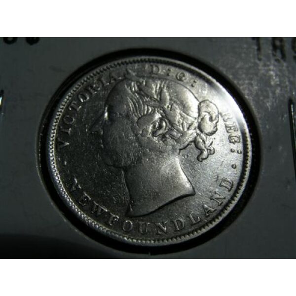 Victoria - 20c 1890. VF-30+.  Newfoundland Coins