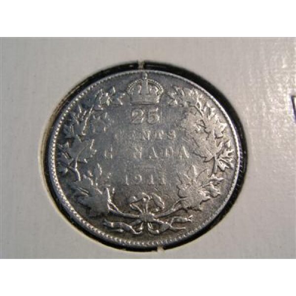 George V - 25c 1911. F-12. Canadian Coins - Image 2